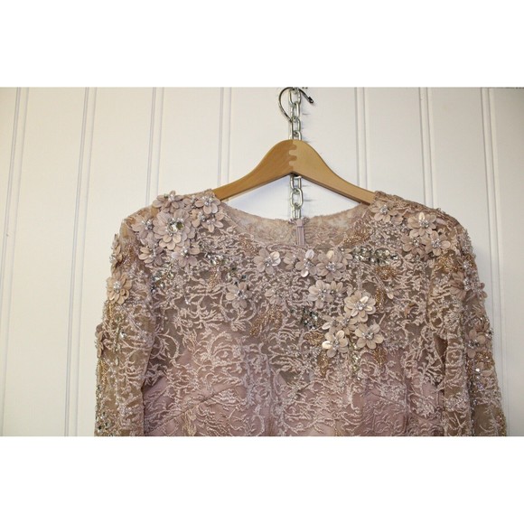 MAC DUGGAL 11217 Embellished Long Sleeve Lace Gown Size 12 $898‎ - Picture 8 of 15